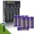 (8-Pack) 14430 3.2V 450mAh LiFePO4 Rechargeable Solar Battery with Charger, Shockli 14430 3.2 Volt LiFePo4 Batteries for Outdoor Garden Light, Solar Panel Light (NOT AA Battery)