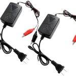 2Pc 12V 1000mA Automatic Battery Charger, Maintainer, Trickle and Desulfatorr with Short Circuit Protection…