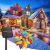Solar Christmas Lights Outdoor, 50 LED C9 Strawberry String Lights with Timer & 8 Light Mode, Waterproof Solar Christmas Tree Lights for Outside Garden Patio Party Christmas Decoration, Multicolor