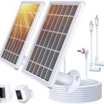 Solar Panel Charger for Ring Camera, Camcorder Solar Charger Compatible with Ring Stick Up Cam, Stick Up Cam Pro Battery, Spotlight Camera Plus Battery, Spotlight Cam Pro, 3W, 2 Pack