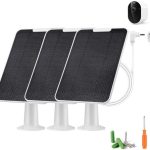 Solar Panel Charger Compatible with Arlo Pro 6/6 XL, 6V 5W Solar Panel for Arlo Pro Security Camera 2K HDR (6th Gen, 2025 Release), IP65 Weatherproof, USB-C Plug, 9.8ft Cable Secure Wall Mount, 3 Pack