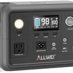 ALLWEI Portable Power Station 300W, 256Wh Solar Generator LiFePO4 Battery