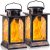 TomCare Flickering Flame Solar Lights Outdoor Metal Hanging Lantern, 2 Pack